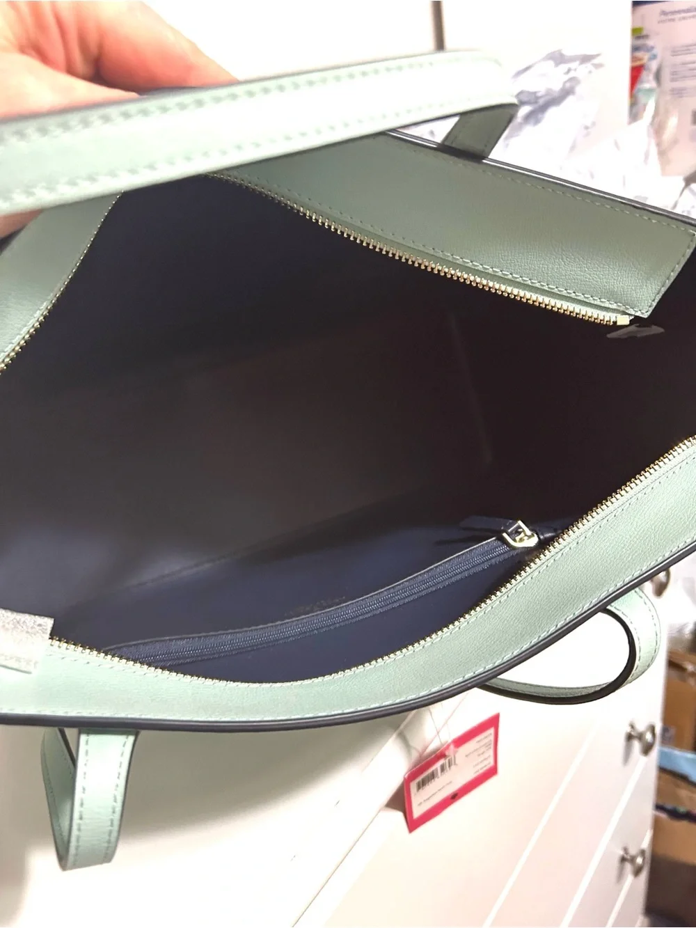 NWT Kate Spade Large Mint Green Tote with Dust Bag